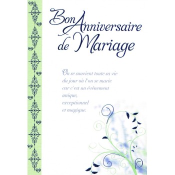 Carte bon anniversaire de mariage