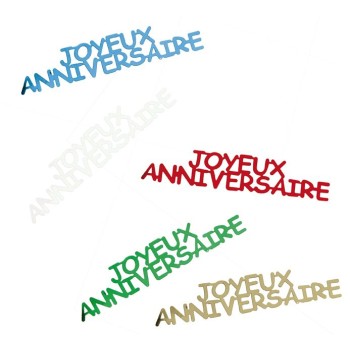 Confettis de table "Joyeux Anniversaire"