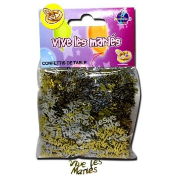 Confettis de table "Vive les mariés"