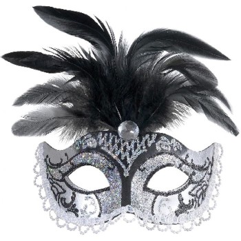 Masque Venise avec plumes